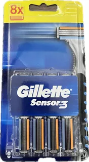 Repuesto Refills Recarga Gillette Sensor3 8un