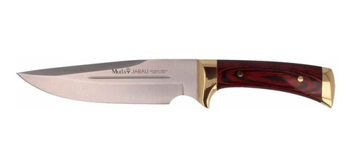 Cuchillo Muela Modelo Jabali 17 Cm Coral Prensado Y Laton