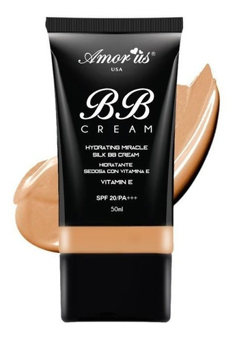 Imagen 2 de 4 de Base Maquillaje Liquido Bb Cream Amor Us Black Hidratante