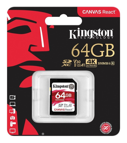 Memoria Sd Kingston 64gb Camara Filmadora 4k Gopro Febo