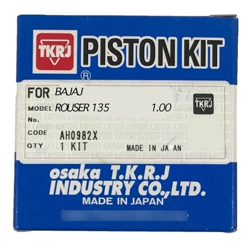 Kit Piston Tkrj Bajaj Rouser 135 1.00 Japon