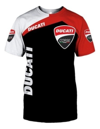 Camiseta Ducati Neutral Impresión 3d Manga Corta 2023