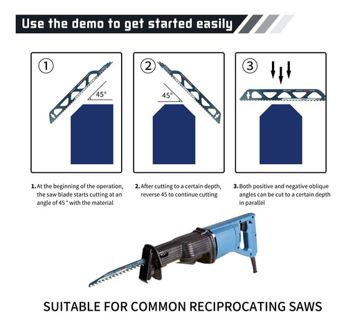 Wood Pruning Reciprocating Saw Blade For Metal Pvc S3243