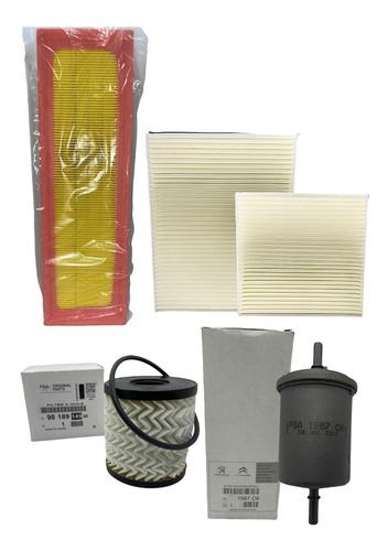 Kit 4 Filtros Aire Aceite Polen Y Nafta Peugeot 208 1.6 Vti