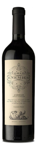 Aleanna GRAN ENEMIGO Agrelo Vino Gran Enemigo Agrelo X 750cc - Tinto - Cabernet franc - 750 mL - Botella - Unidad - 1