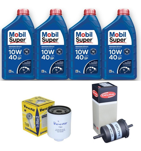 Troca De Óleo Mobil 10w40 Kit340207 Kombi 1.4 8v Mi 2009