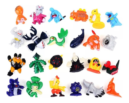 Lote 24 Figuras Pokémon 2 A 3cm + Estuche Al Azar De Regalo