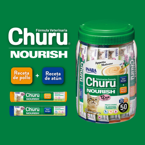 Churu Nourish Inaba Para Gatos Pollo Y Atún  20 Un