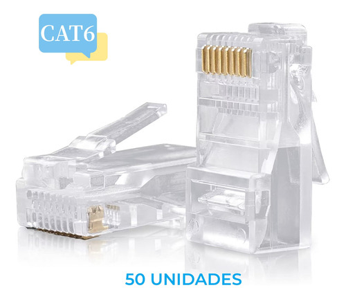 Conectores Rj45 Cat6 Paquete 50 Unidades Jwk