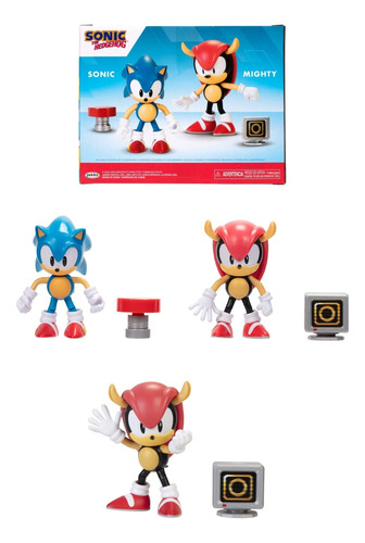 Figura De Acción Sonic Y Might Figuras Articulables Original