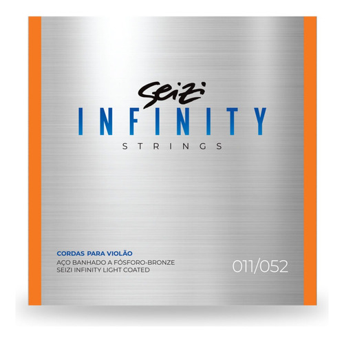 Encordoamento Violão Seizi Infinity Light Coated 011  Aço