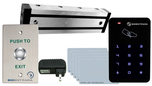 Combo Control Acceso | Tarjetas | Electroimán 300lb | Botón