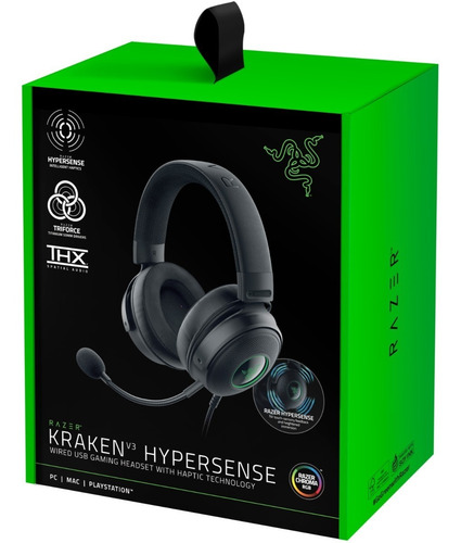 Imagen 7 de 8 de Auriculares Gamer Razer Kraken V3 Hypersense Rgb Vibracion