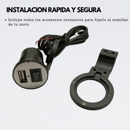 Toma Corriente Usb Tipo A Spektor 12v Para Moto