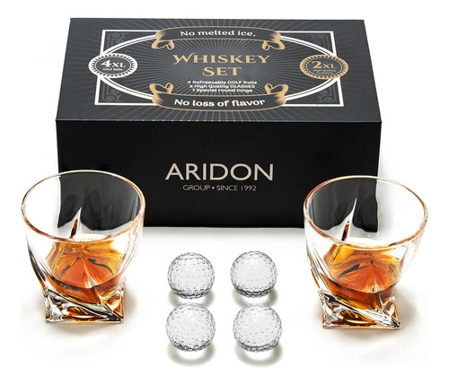 Aridon -regalos Para Hombres Y Mujeres, 2 Vasos De Whisky An