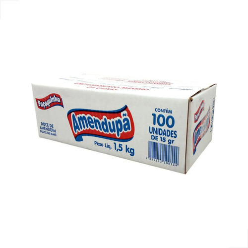 Paçoquinha De Amendoim Rolha Embrulhada C/100u Amendupã