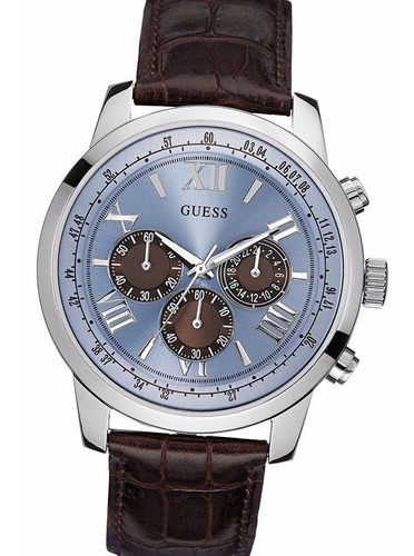 Reloj Guess W0380g6 Cronografo 100 Acero Cristal Duro Cuero