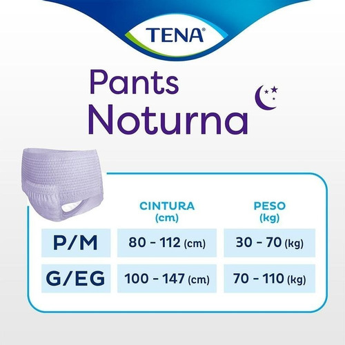 Fraldas Tena Pants Noturna P/m X 16 Un