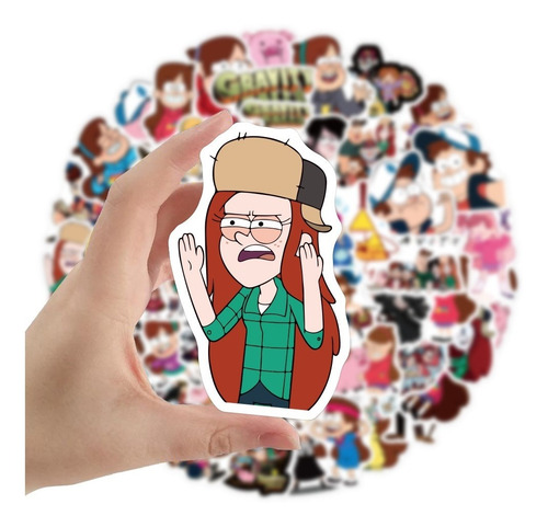 Gravity Falls 50 Calcomanias Stickers De Pvc Vs Agua Cartoon