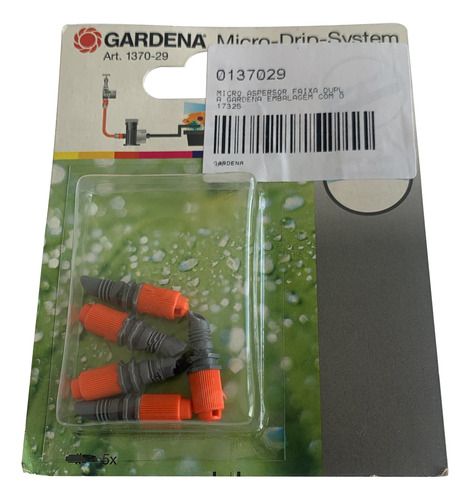 Micro Aspersor Faixa Dupla 5 Unidades Gardena 1370-29 17325
