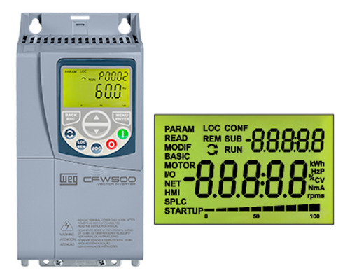 Inversor De Frequência Trifásico Cfw500 5cv 380v 10a Weg
