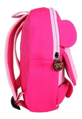 Mochila escolar infantil de neopreno Passeio Monkey Color Pink Monkey