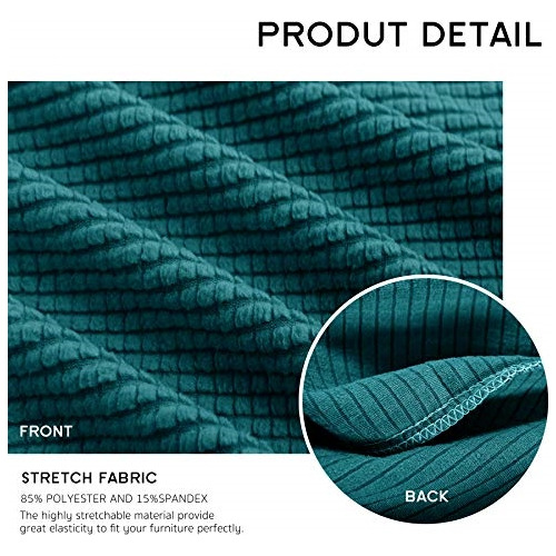 Funda Para Sofá Elásticas Reversibles Color Verde Azulado