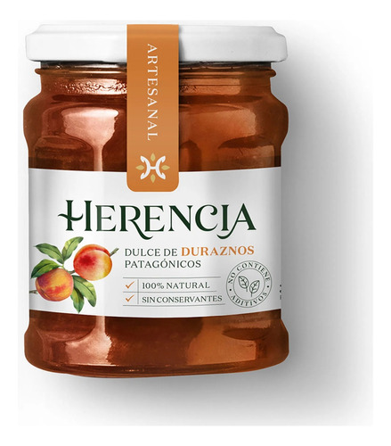 Dulce De Durazno Mermelada Herencia Sin Tacc 350 Grs X 12u