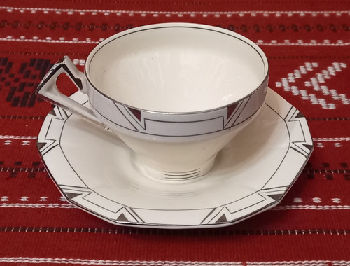 Taza De Té Porcelana Inglesa Meaking  Art Deco Reposición