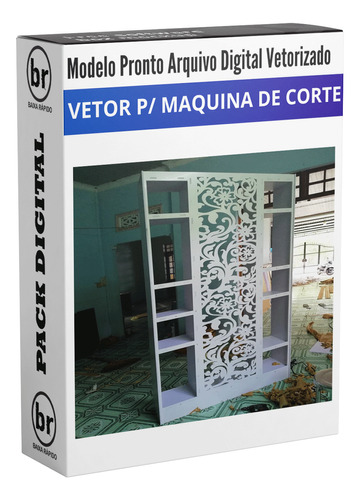 Pacote Vetores Prateleira Florido Laser Router Cnc