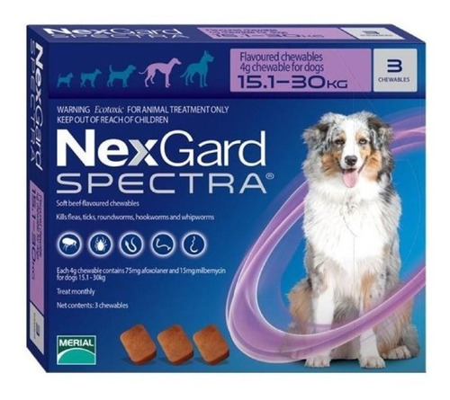 Nexgard Spectra Antiparasitario Interno/externo 15.1 A 30 Kg