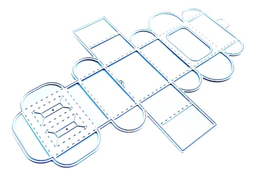 Caja De Caramelos Rectangular Cóncava 3d Para Cortar Metal S