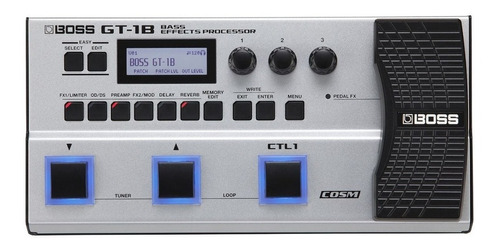 Imagen 1 de 3 de Pedal de efecto para instrumento de cuerda Boss Bass Effects Processor GT-1B  gris