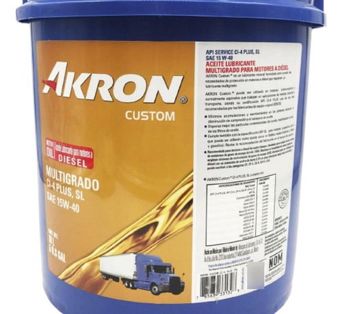 Cubeta De Aceite Multigrado 15w-40 Akron