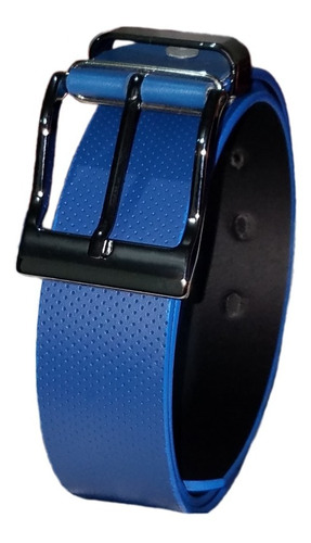 Cinturon De Vestir Piel Recuperado Azul Varios Colores