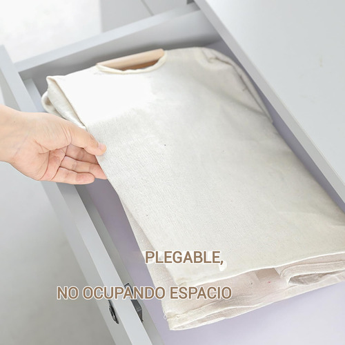 Cesto Plegable 80l Lavandería Impermeable Peva Asas Madera