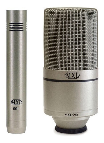Kit De Microfone Condensador Para Estúdio Mxl 990 + 991