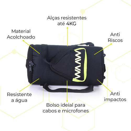 Bolsa Case Capa Compatível Com Waaw By Alok Infinite 100 Top