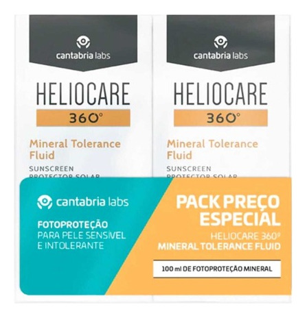 Heliocare 360 Mineral Tolerance Fluid Spf 50 Pack 2 Pcs
