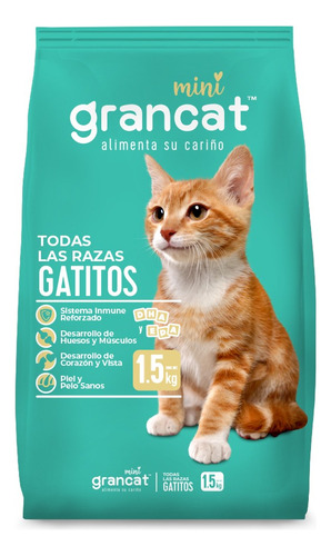 Croqueta Para Gatito Gato Bebe Mini Bolsa De 1.5 Kg Grancat 