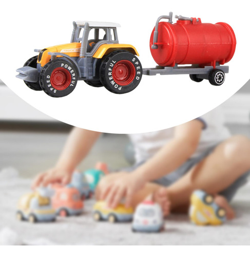 Farm Tractor Truck Toy Push And Go Party Supplies Orange