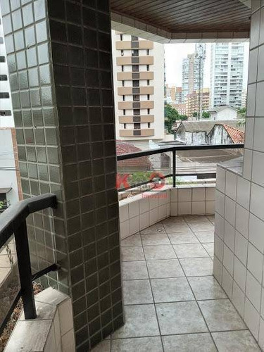 Apartamento Com 3 Dormitórios À Venda, 189 M² Por R$ 890.000,00 - Gonzaga - Santos/sp - Ap10139