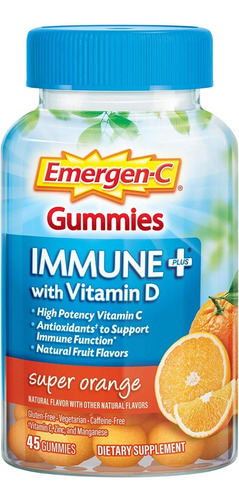 Emergenc Inmune Plus Soporte Inmunológico Vitamina C Gomitas Sabor Naranja