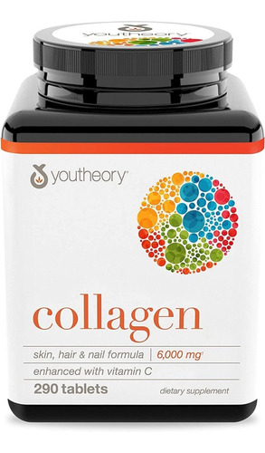 Youtheory Advanced Colágeno Con Vitamina C X 290 Tabletas