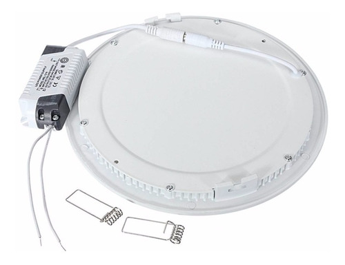 Plafon Led Redondo Embutir 18w Luz Dia Fria 6500k Color Blanco