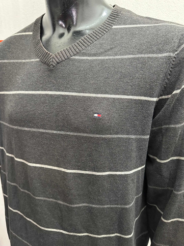 Sweater Tommy Hilfiger Striped Grey Talle Medium