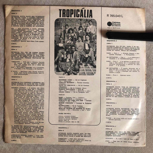 Lp Vinil Tropicália Mono Raro Caetano Gil Gal Tom Ze (Usado)
