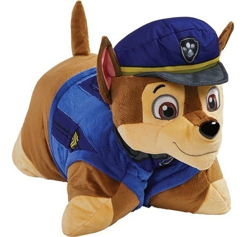 Imagen 1 de 5 de Paw Patrol Chase Almohada / Peluche 2 En 1 - 40 Cm Lavable