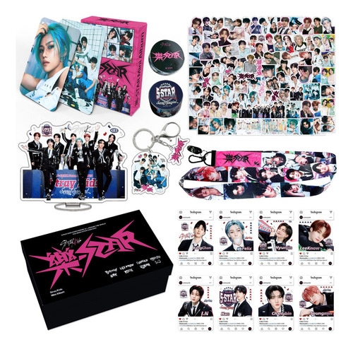 Tarjeta Autoadhesiva Stray Kids Star Kpop Con Forma De Llave