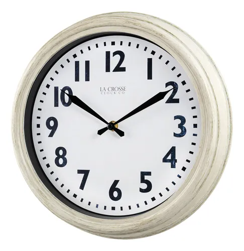 Reloj De Pared Cuarzo Blanco Antiguo 12 Pulgadas